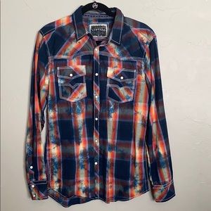 BKE Tailored Fit Plaid Button Up